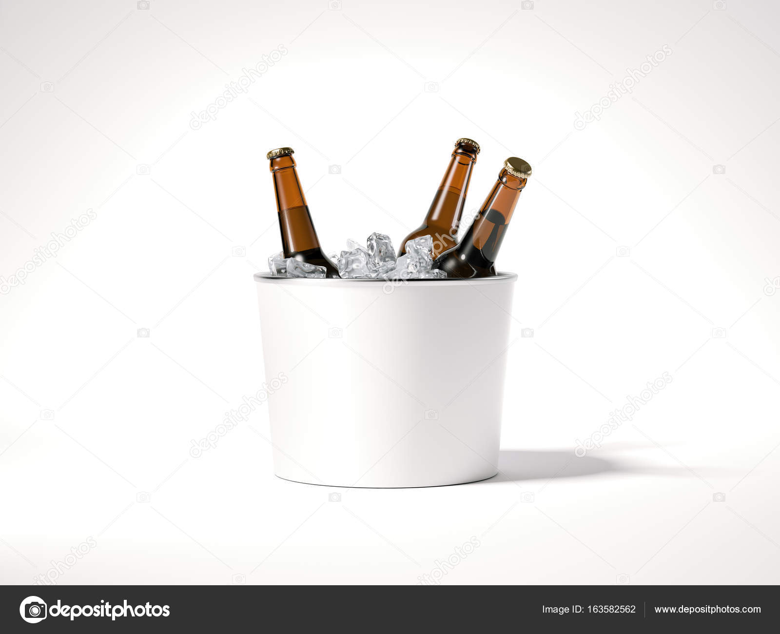 Download Blank Ice Bucket With Beer Bottles 3d Rendering Stock Photo C Ekostsov 163582562 PSD Mockup Templates
