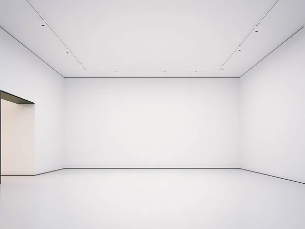 Білий чистий зал. 3D візуалізація — стокове фото