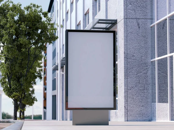 Mockup dikey Banner. 3D render