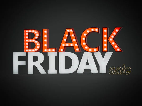 Black friday sign. 3d rendering — Stock Photo, Image