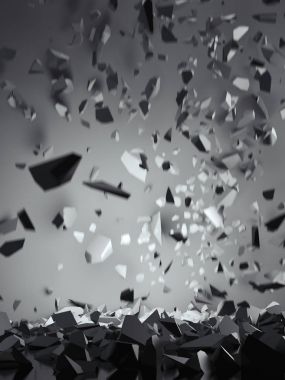 Düşen taş. 3D render