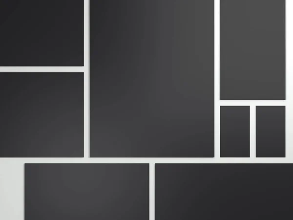 Mockup branding nero isolato su bianco. rendering 3d — Foto Stock