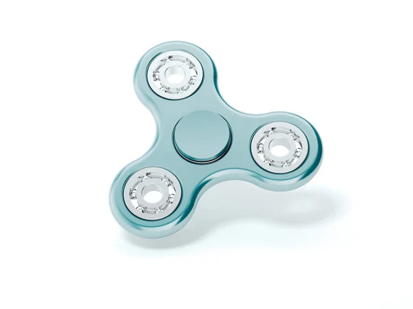 Blue fidget spinner. 3d rendering — Stock Photo, Image