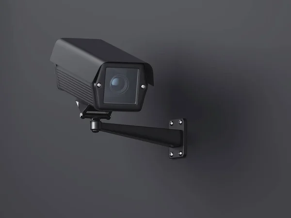 Чорна вулична камера. 3D візуалізація — стокове фото
