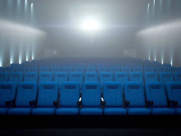 Nowoczesne kino. renderowania 3D — Zdjęcie stockowe