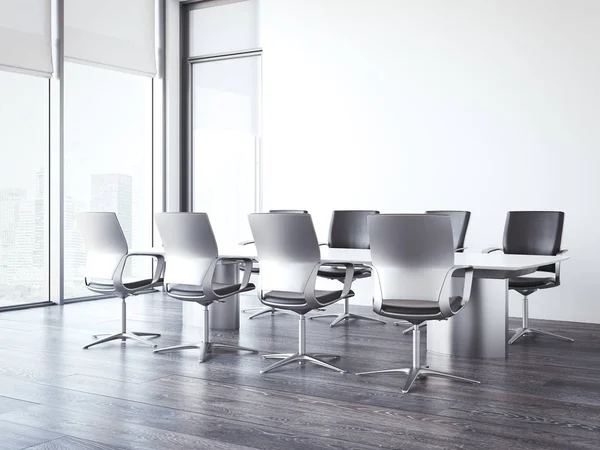 Sala de reuniones en el edificio de oficinas. renderizado 3d — Foto de Stock