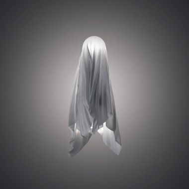 Hayalet şeklinde kumaş. 3D render