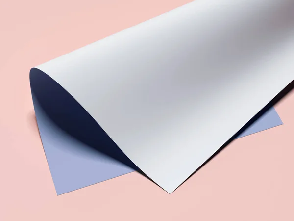 Скрученный лист. 3d-рендеринг — стоковое фото