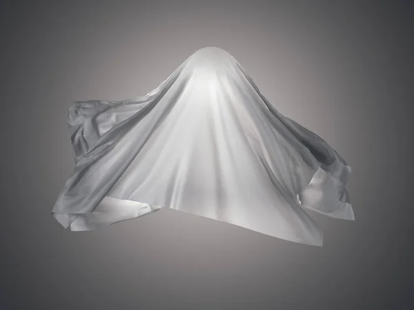Hvidt stof i form et spøgelse. 3d rendering - Stock-foto