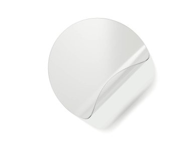 Yuvarlak şeffaf etiket. 3D render