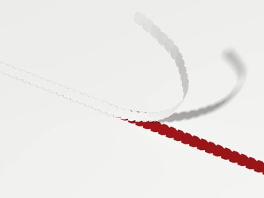 Kırmızı göz yaşartıcı şerit. 3D render