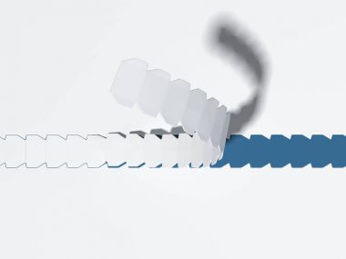 Mavi göz yaşartıcı şerit. 3D render