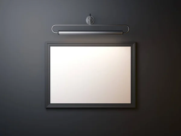 Черная пустая рамка. 3d-рендеринг — стоковое фото