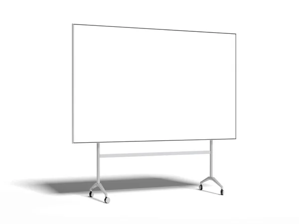 Metal whiteboard. 3d rendering — Stock Photo, Image
