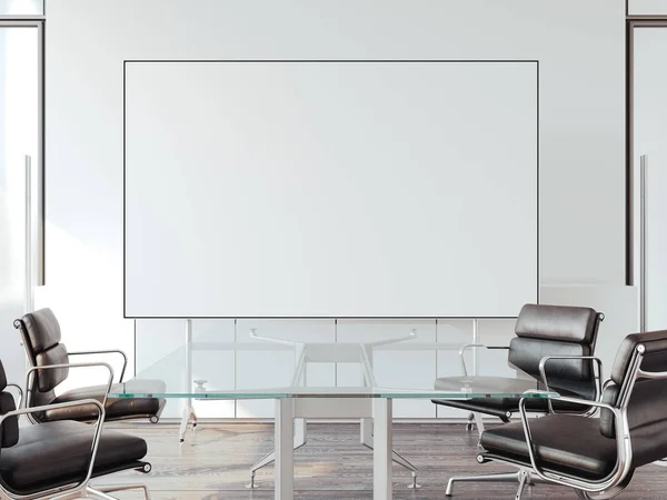 Moderne kantoor voor onderhandelingen met whiteboard. 3D-rendering — Stockfoto