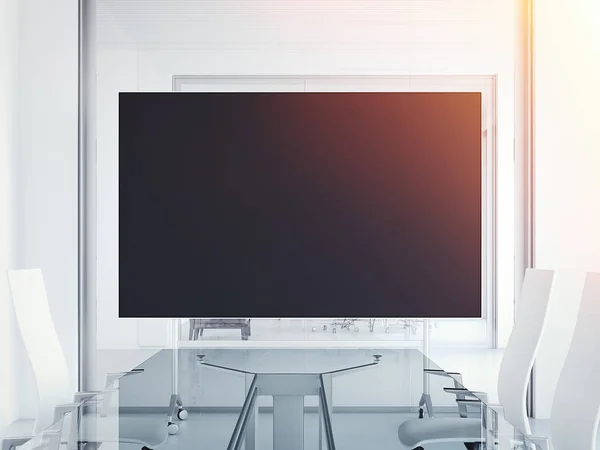 Moderne kantoor voor onderhandelingen met schoolbord. 3D-rendering — Stockfoto