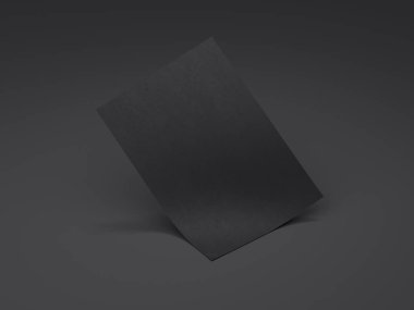Karanlık kağıt levha. 3D render