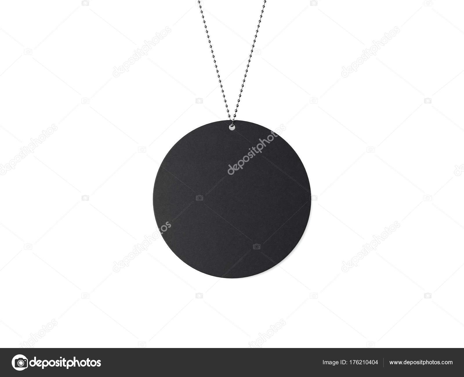 Black tag with metal chain. 3d rendering — Stock Photo © ekostsov ...