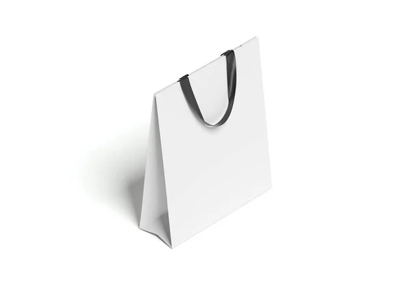 Closed white blank shopping bag. 3d rendering — Stock Photo, Image