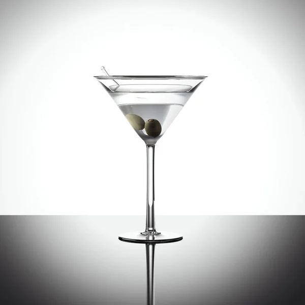 Cocktail in margarita glass. 3d rendering — Stock Photo, Image