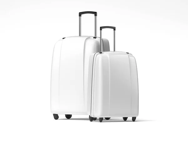 Two white travel bags. 3d rendering — Stock Photo, Image