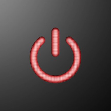 Kırmızı güç işareti. 3D render