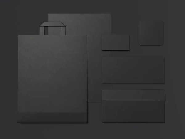 Maqueta de negocios con bolsa de compras. renderizado 3d — Foto de Stock