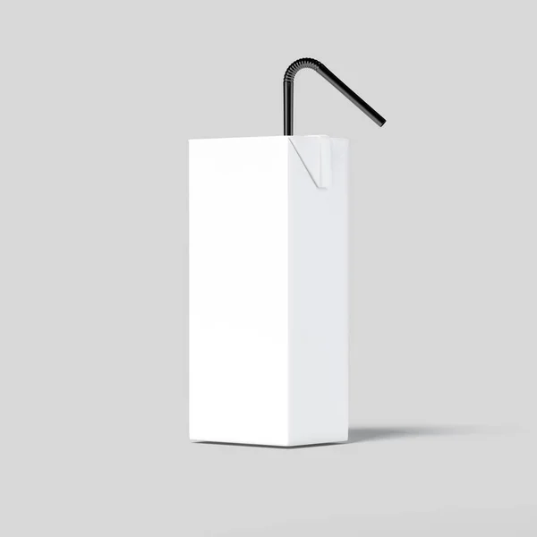 Envase de papel blanco. renderizado 3d — Foto de Stock