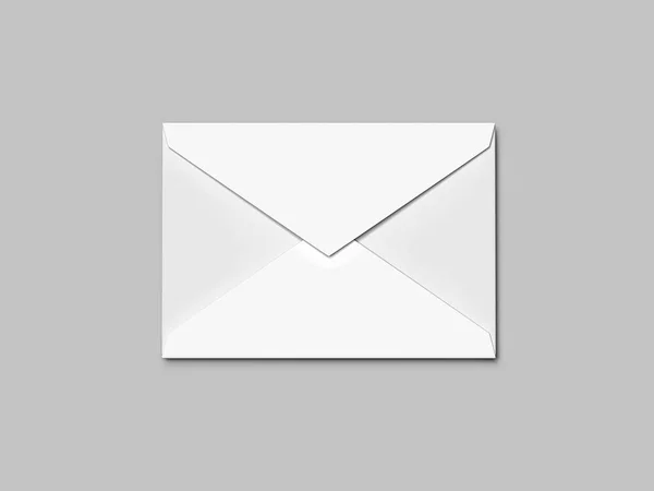 Um envelope branco. Renderização 3d — Fotografia de Stock