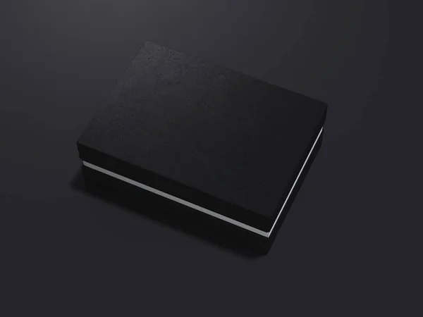 Black gift box. 3d rendering — Stock Photo, Image