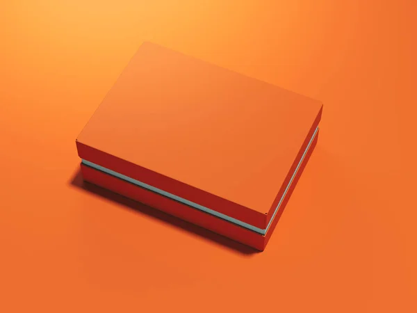 オレンジ色のボックス。3 d レンダリング — ストック写真