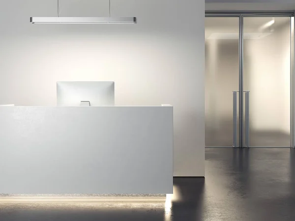 Modern office reception. 3d rendering — Stock Photo, Image