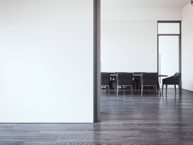 Modern ofis toplantı salonu. 3D render