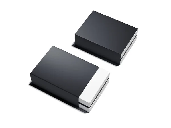 Two black packages. 3d rendering — Stock Photo, Image
