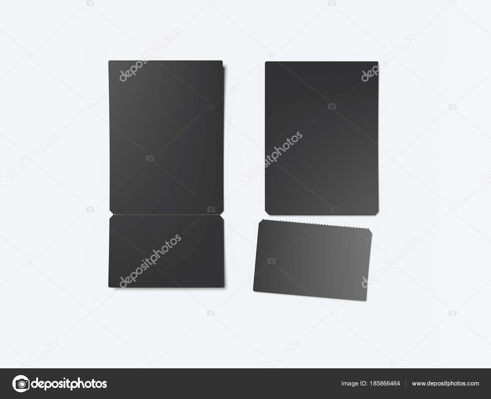 two black tear off tickets 3d rendering stock photo ekostsov