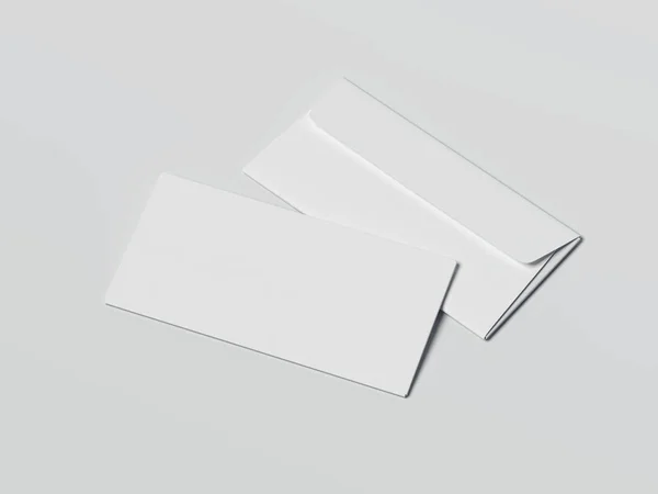 Deux enveloppes lumineuses. Rendu 3d — Photo