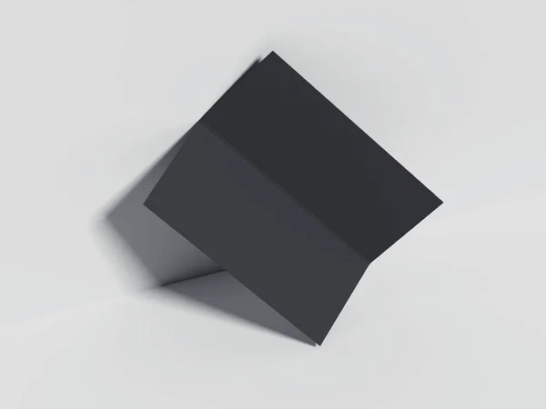 Menù di carta nera. rendering 3d — Foto Stock