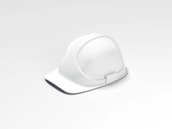 Vita arbetare helme. 3D-rendering — Stockfoto