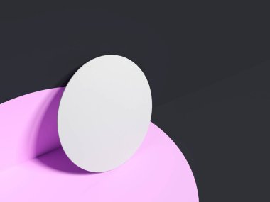 Beyaz bira altlığı. 3D render