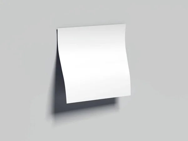 白い空白の付箋。3 d レンダリング — ストック写真