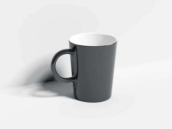 Zwarte thee beker. 3D-rendering — Stockfoto