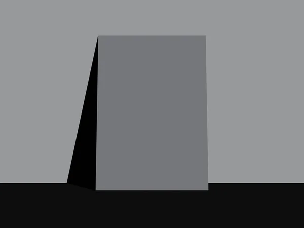 Grå banner med mörk skugga. 3D-rendering — Stockfoto