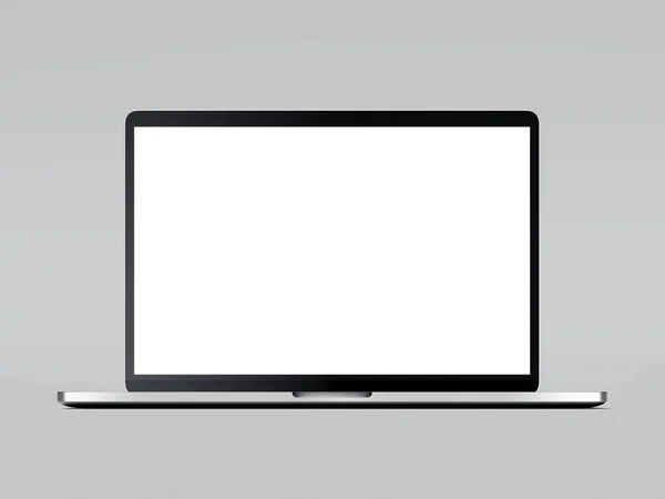 Stora moderna silver laptop. 3D-rendering — Stockfoto