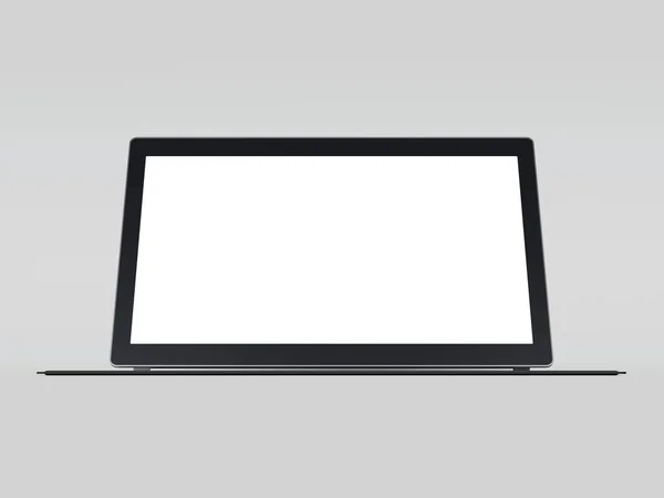 Moderne zwarte tablet. 3D-rendering — Stockfoto