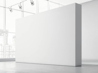 Beyaz duvarları, 3d render ile modern parlak Galerisi