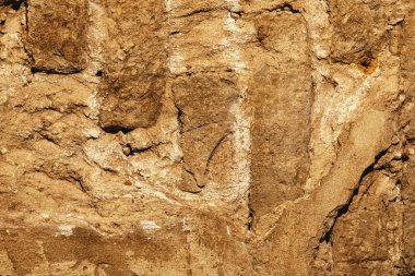 Retro vingae eski tuğla ve beton duvarın arka plan dokusu