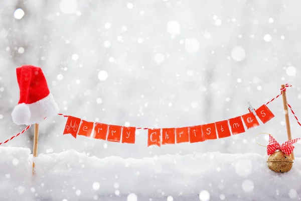 Christmas background in winter — Stock Photo, Image