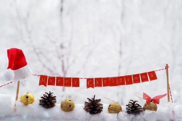 Fundo de Natal no inverno — Fotografia de Stock