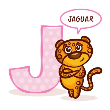 ABC Hayvanat Bahçesi Alfabe harf J Jaguar