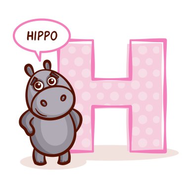 ABC Hayvanat Bahçesi Alfabe harf H su aygırı